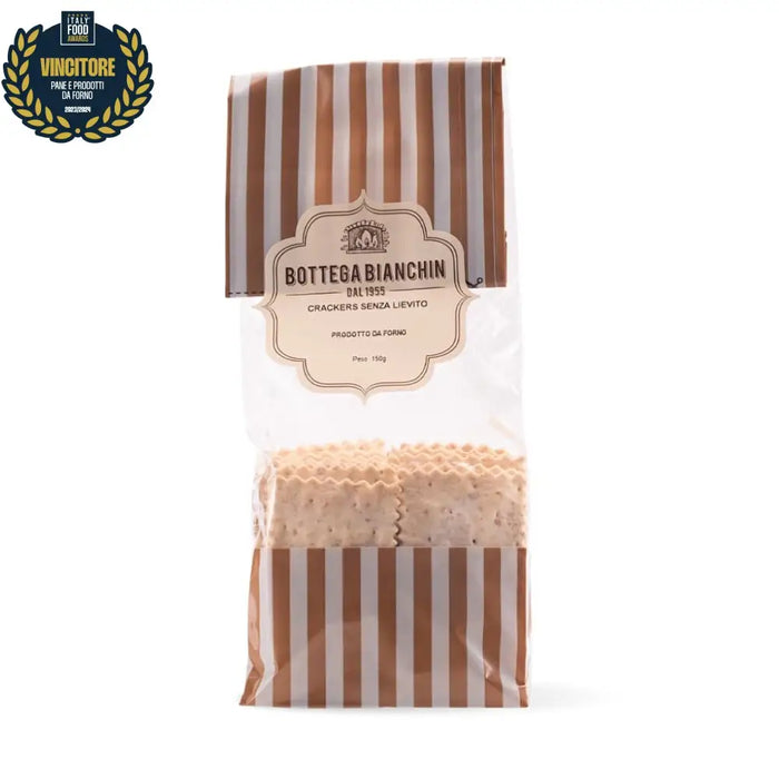 Selezione 5 crackers assortiti senza lievito in confezioni da 150g  -  Bottega Bianchin - vaigustando